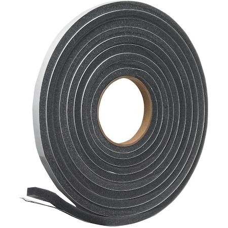 All-Source 1/2in. W x 3/8in. T x 17' L Charcoal Foam Weatherstrip Tape L347DI